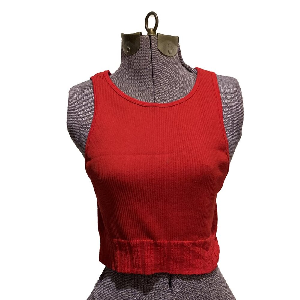 Zara Women's Red Fitted Tank Top